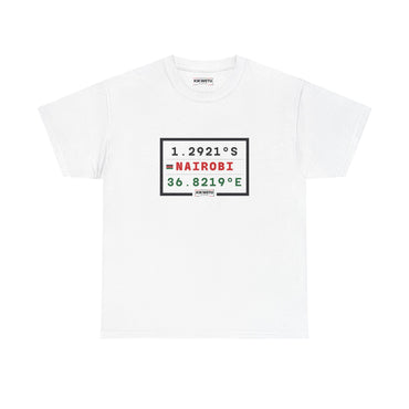 Nairobi Coordinates T‑Shirt — 1.2921S 36.8219E Kenyan City Pride Tee