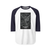 Nairobi Map Raglan Shirt — Vintage City Street Map Baseball Tee