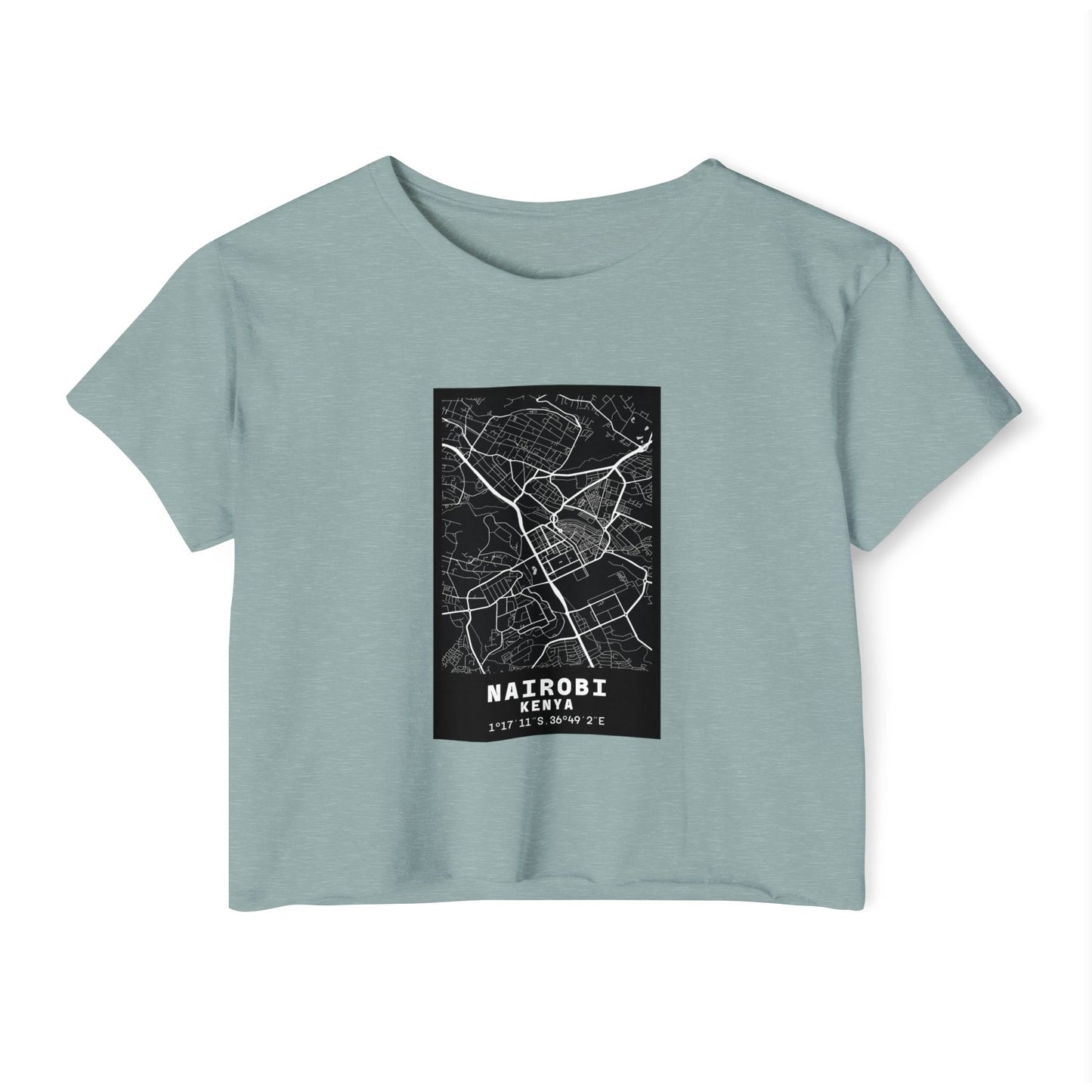 Nairobi Map Crop Top — Women's City Map Festival Tee