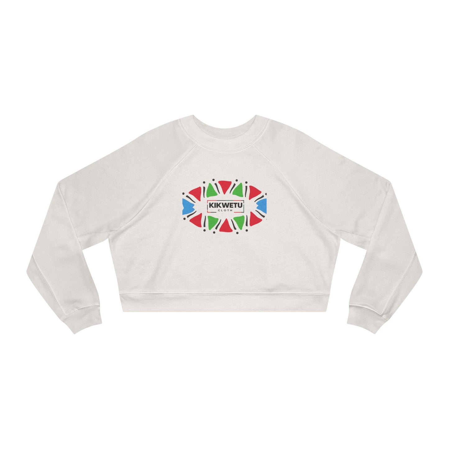 Cropped Pullover "Kikwetu" – Afrocentric Geometric Fleece Top
