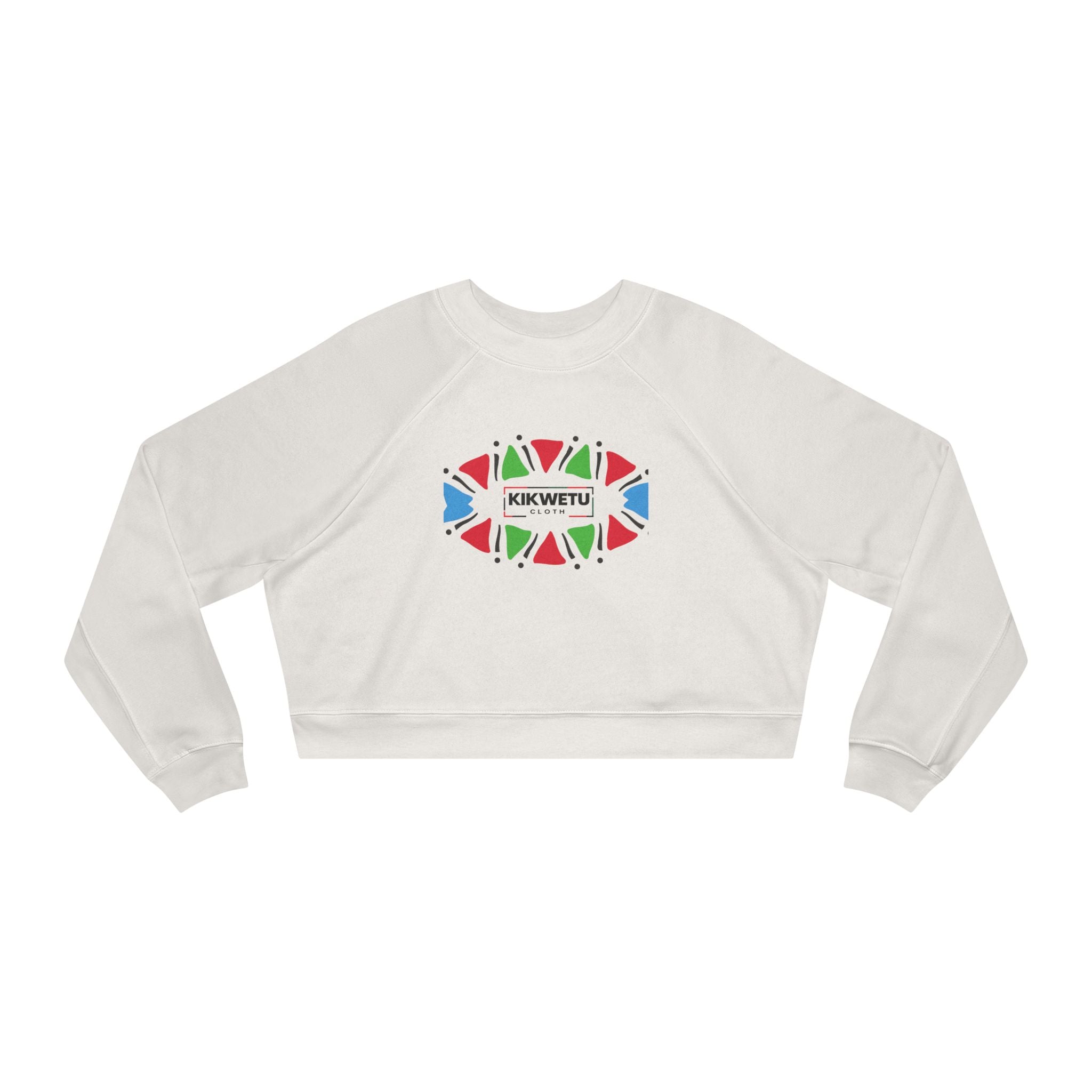 Cropped Pullover "Kikwetu" – Afrocentric Geometric Fleece Top