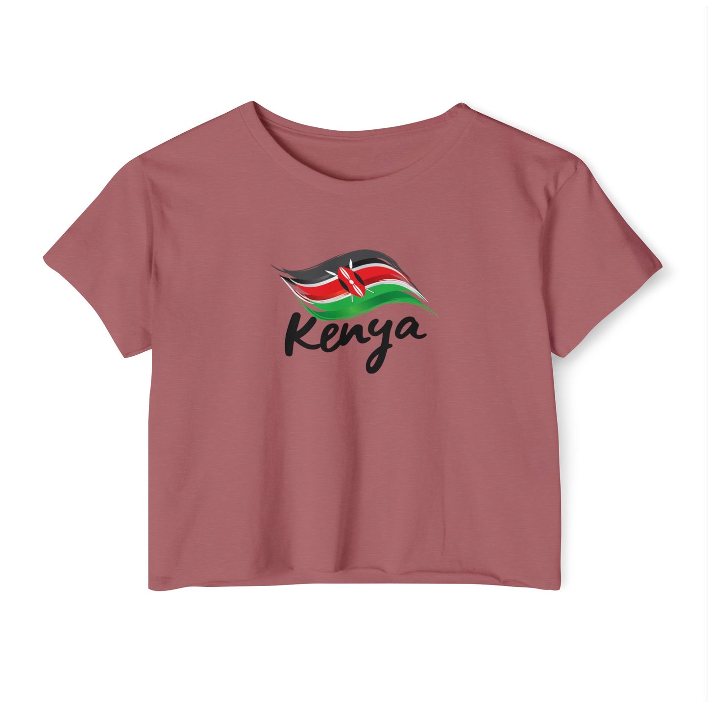 Kenya Flag Crop Top — Women's Festival Country Pride Tee