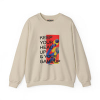 Sweatshirt — "Keep Your Head Up & Your Game Up" Motivational Crewneck