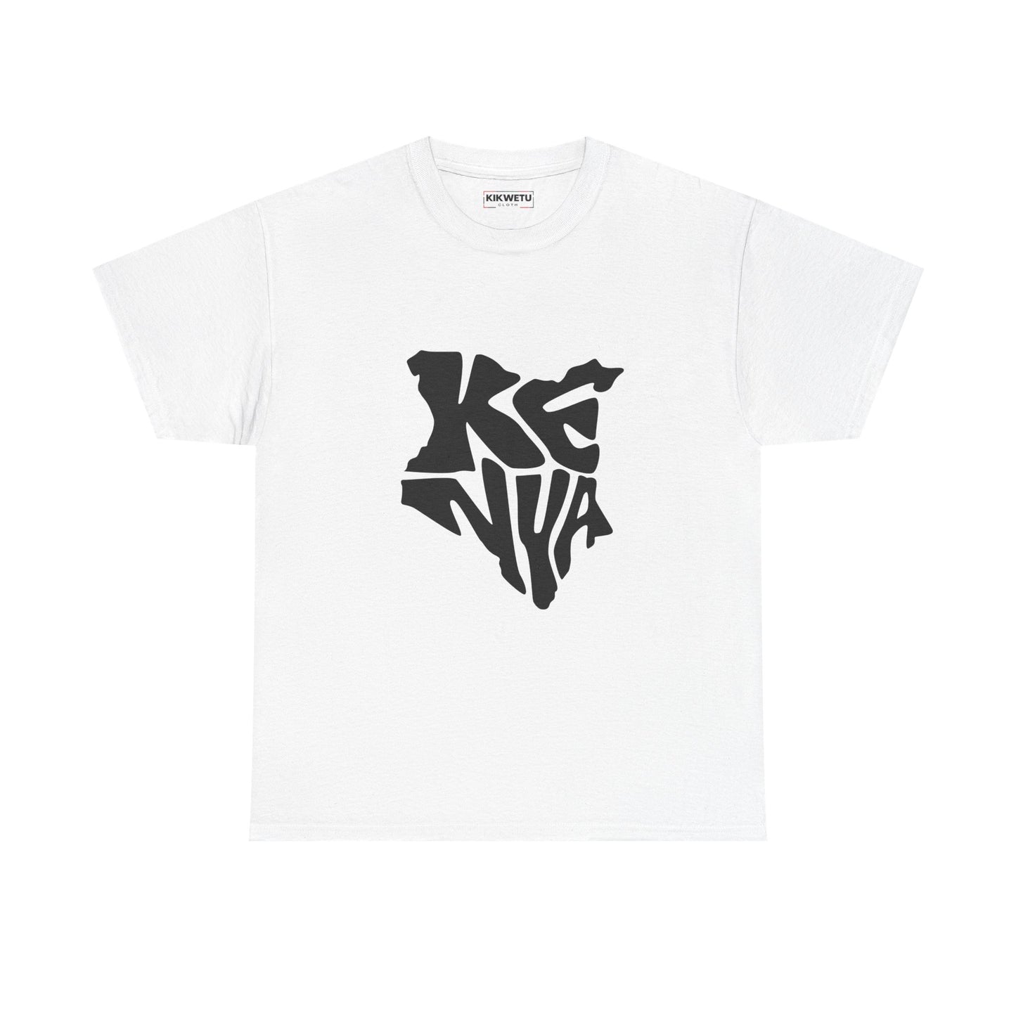 Kenya Map Graphic T-Shirt – Stylized Black Kenya Silhouette Tee