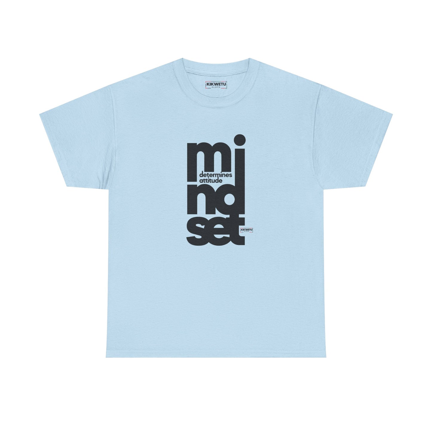 Mindset Graphic Tee — Minimal Vertical "mindset" Typography Shirt