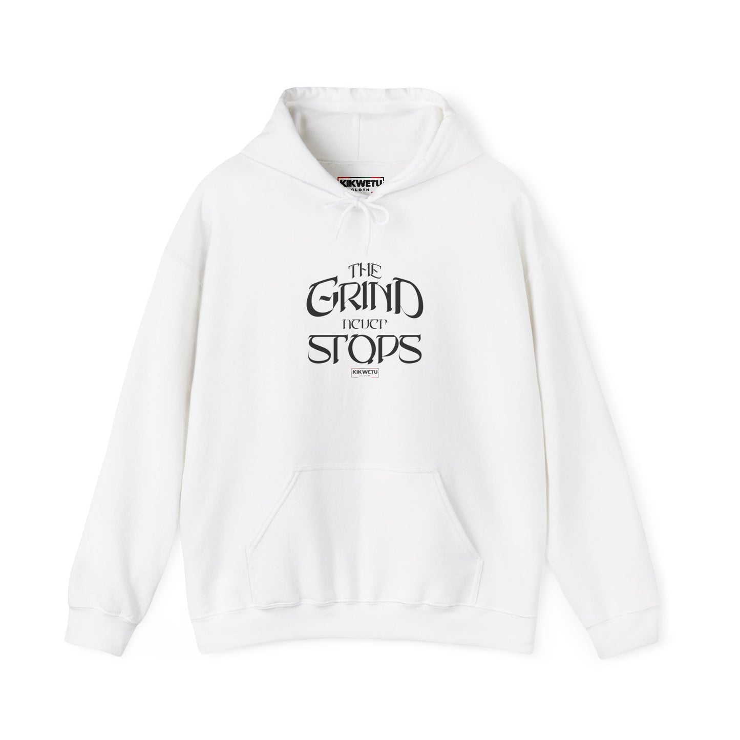 The Grind Never Stops Hoodie – Motivational Minimalist Pullover