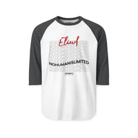 Raglan Shirt — Eliud 'No Human  is Limited ' Graphic Baseball Tee