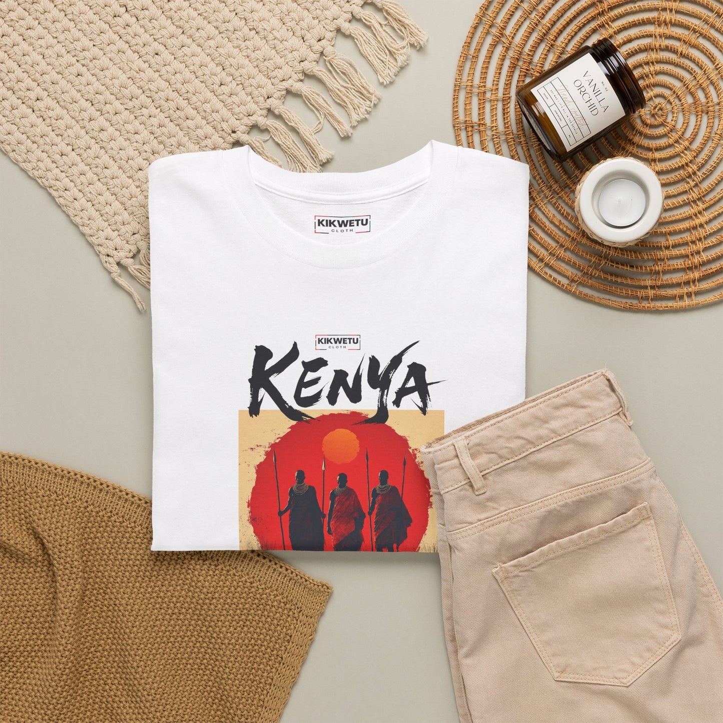 Kenya Sunset Tee — Safari Silhouette Graphic T-Shirt