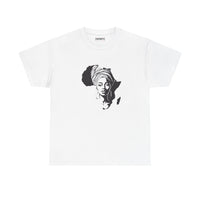 Africa Silhouette Tee with Headwrap Woman – Afrocentric Graphic T-Shirt