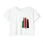 Festival Crop Top — Brushstroke Pan-African Flag Design