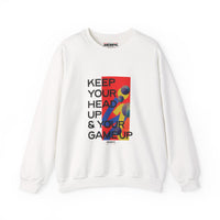 Sweatshirt — "Keep Your Head Up & Your Game Up" Motivational Crewneck