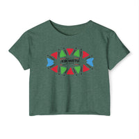 Festival Crop Top — Kikwetu Colorful Tribal Logo Women's Crop Tee