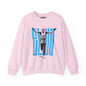 Crewneck Sweatshirt — Vintage Marathon Runner Graphic in Blue