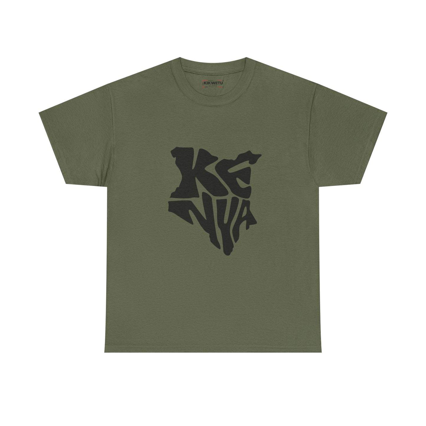 Kenya Map Graphic T-Shirt – Stylized Black Kenya Silhouette Tee
