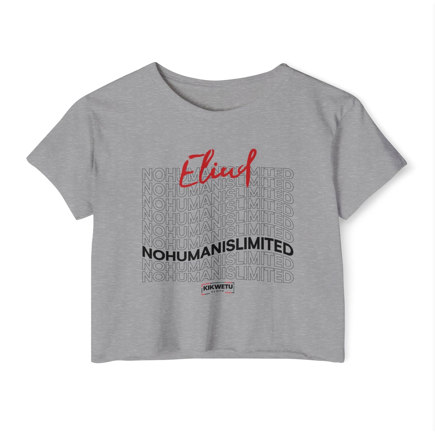 Crop Top —Eliud ''No Human Is Limited'' Graphic Festival Tee