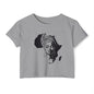 Africa Silhouette Crop Top — Afrocentric Headwrap Festival Shirt