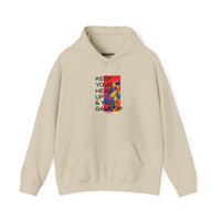 Keep Your Head Up Hoodie — Motivational Graphic Hoodie with Colorful Abstract Art