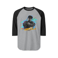 Raglan Shirt — Retro Street Portrait Graphic Tee