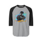 Raglan Shirt — Retro Street Portrait Graphic Tee