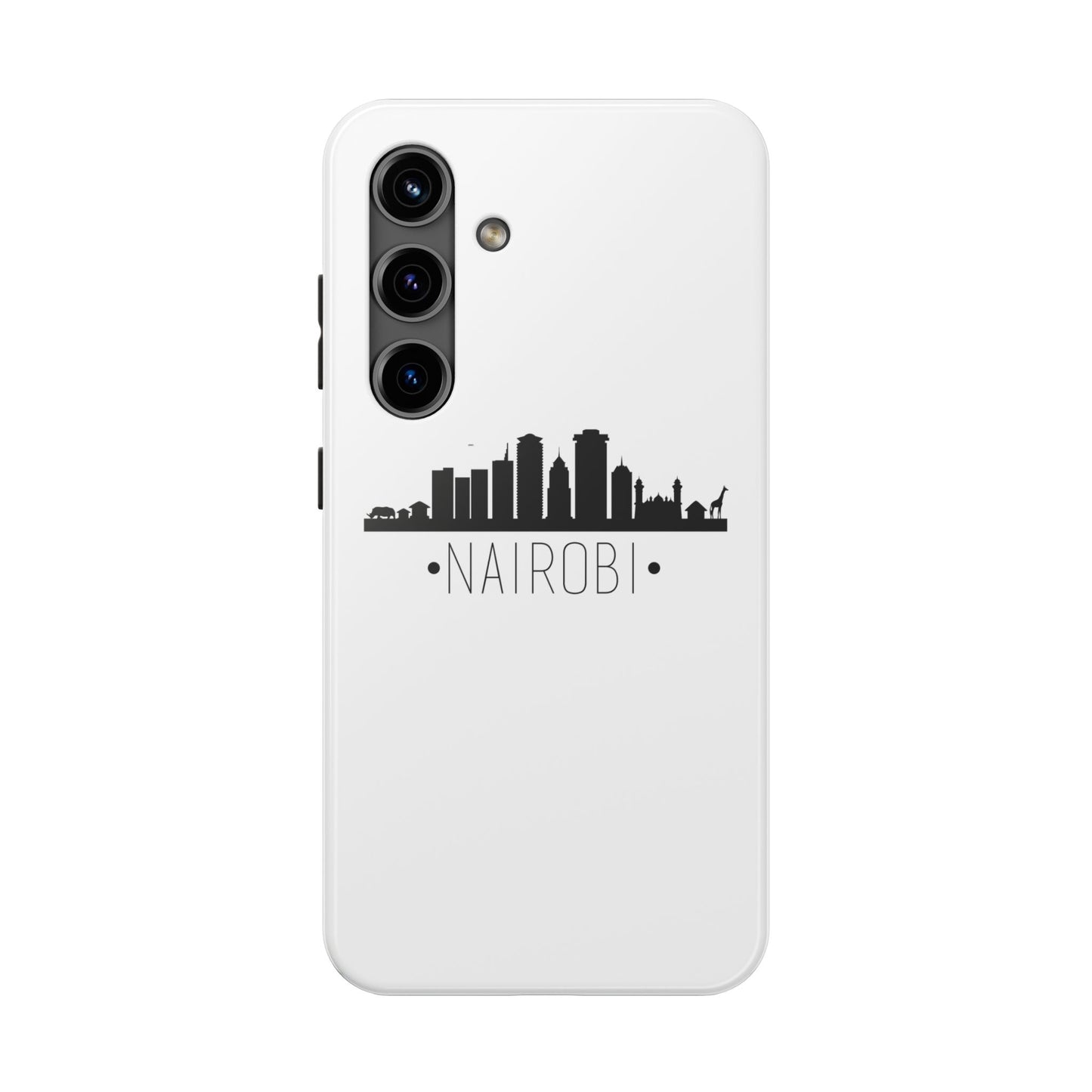 Nairobi Skyline Tough Phone Case — Minimal City Silhouette Protective Cover