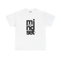 Mindset Graphic Tee — Minimal Vertical "mindset" Typography Shirt