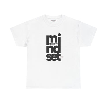 Mindset Graphic Tee — Minimal Vertical "mindset" Typography Shirt