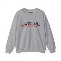 Crewneck Sweatshirt — "Evolve with Intention" Inspirational Graphic