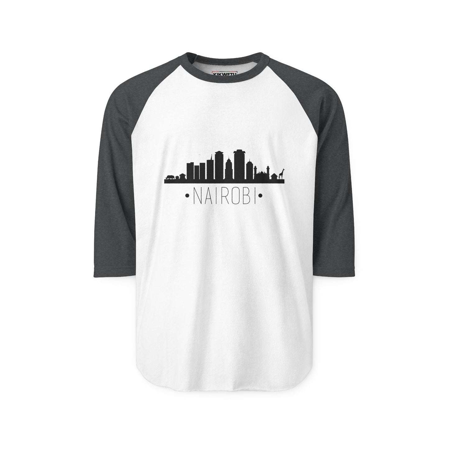 Nairobi Skyline Raglan Shirt — Cityscape Baseball Tee
