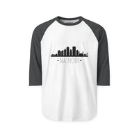 Nairobi Skyline Raglan Shirt — Cityscape Baseball Tee