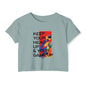 Crop Top — "Keep Your Head Up & Your Game Up" Motivational Festival Tee