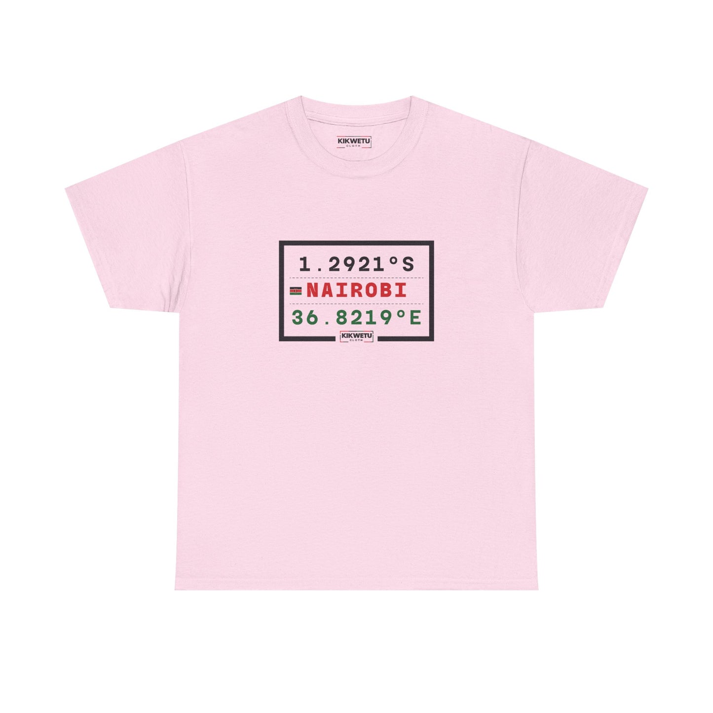 Nairobi Coordinates T‑Shirt — 1.2921S 36.8219E Kenyan City Pride Tee