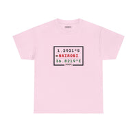 Nairobi Coordinates T‑Shirt — 1.2921S 36.8219E Kenyan City Pride Tee