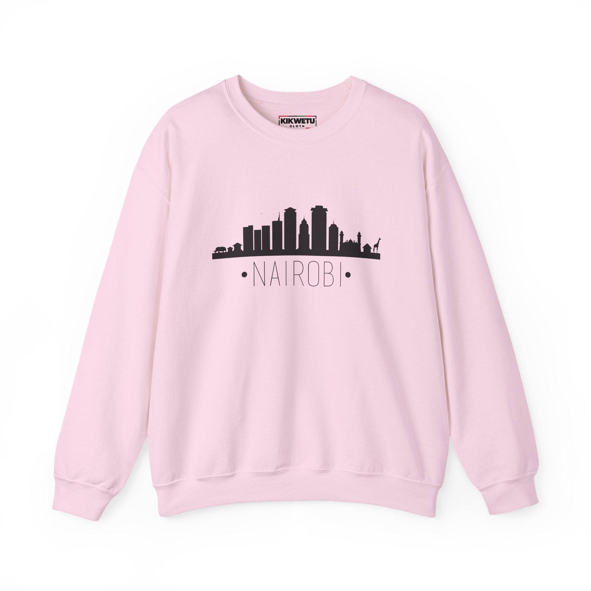 Nairobi Skyline Crewneck Sweatshirt — Minimal Cityscape Travel Pullover