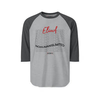 Raglan Shirt — Eliud 'No Human  is Limited ' Graphic Baseball Tee