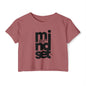 Mindset Crop Top — Vertical Bold Typography Women's Festival Tee