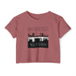 Mchezo Wa Town Crop Top — Black Skyline Festival Tee