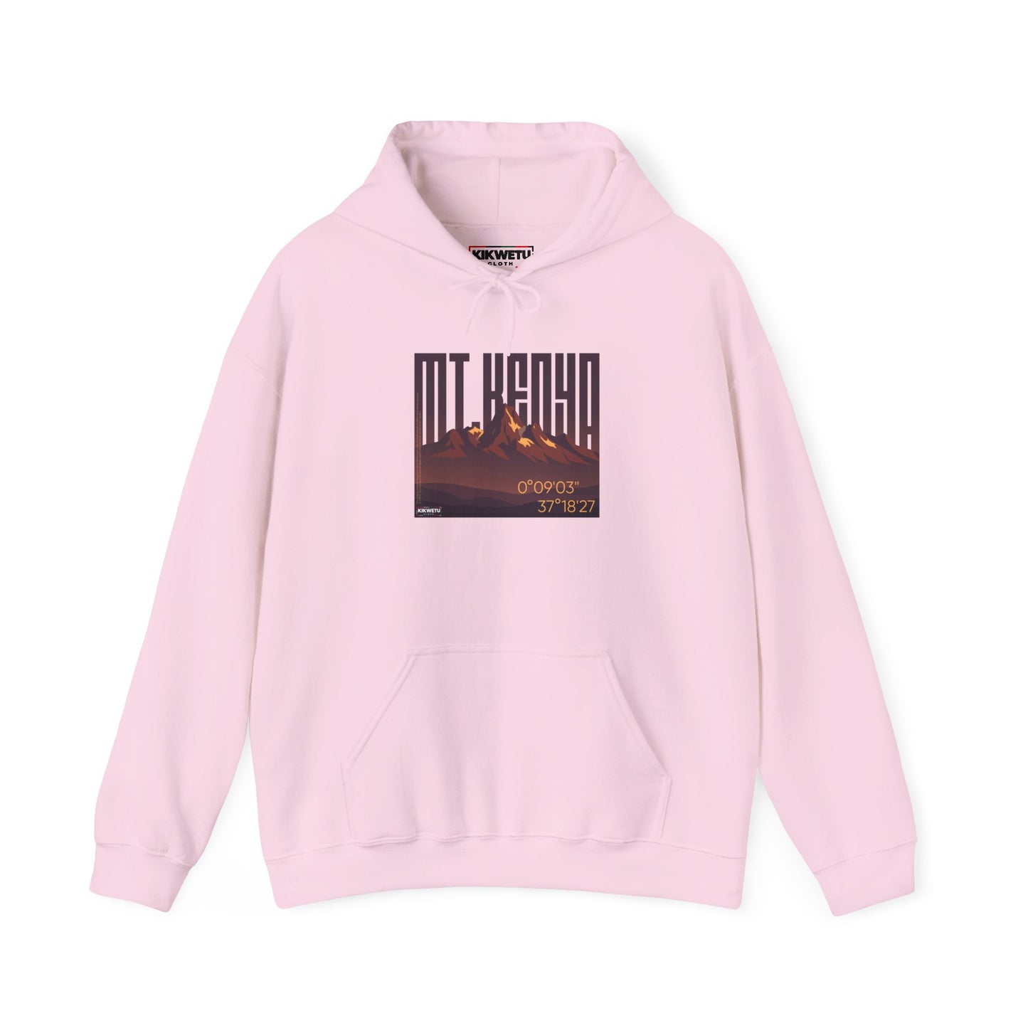 Mt. Kenya Scenic Hoodie — Vintage Sunset Mountain Graphic