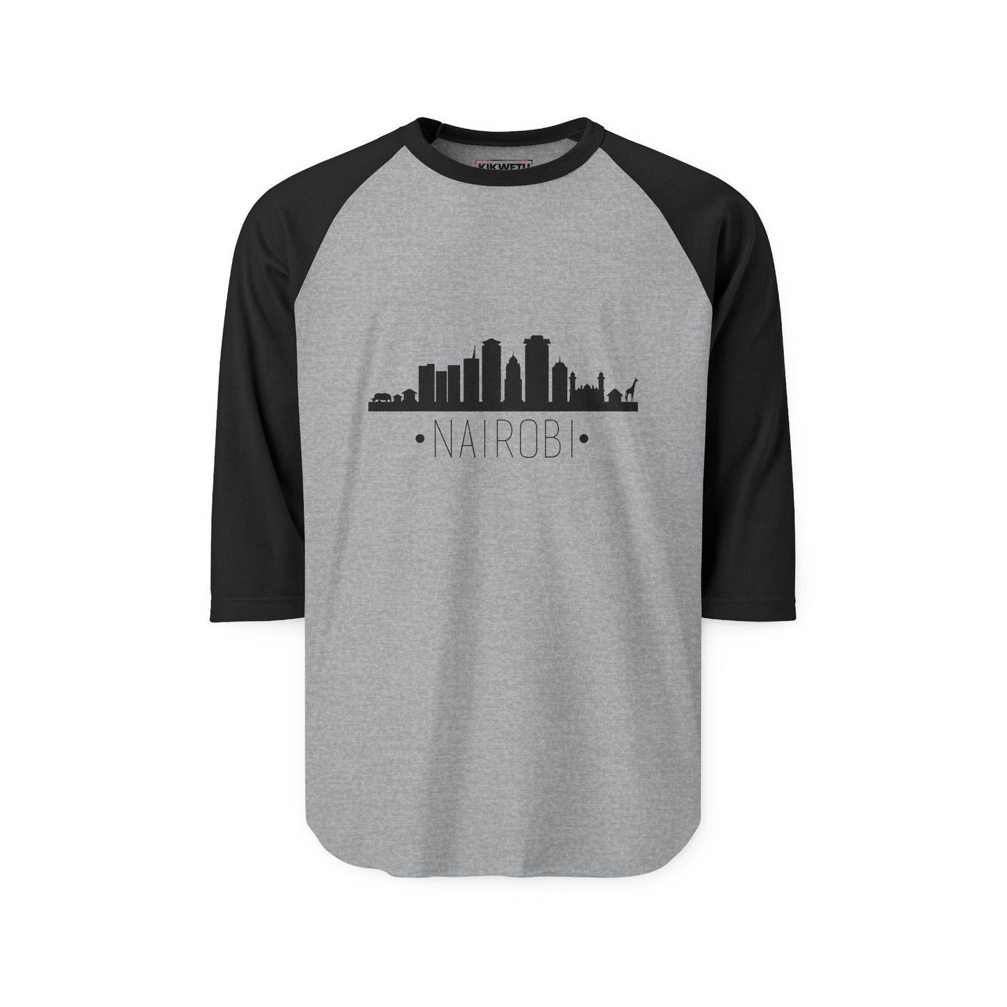 Nairobi Skyline Raglan Shirt — Cityscape Baseball Tee