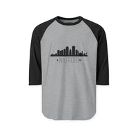 Nairobi Skyline Raglan Shirt — Cityscape Baseball Tee