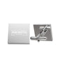 Gold Square Cufflinks — Engraved Minimalist Dress Accessory