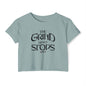 Women's Crop Top — "The Grind Never Stops" Festival Tee