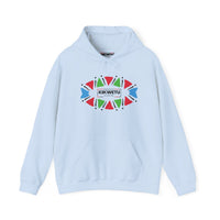 Kikuwetu Tribal Pattern Hoodie — Colorful Kenyan-Inspired Graphic Sweatshirt