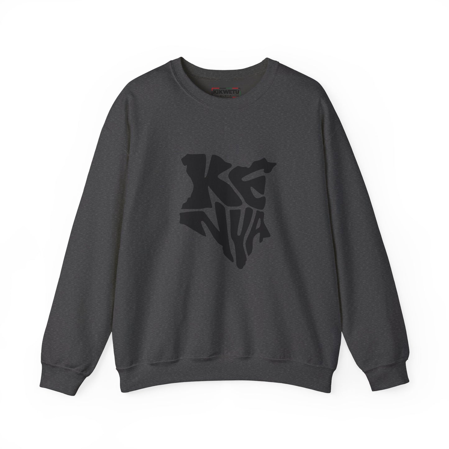 Kenya Map Typography Crewneck Sweatshirt