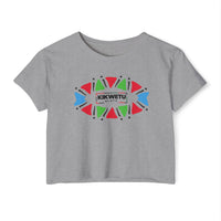 Festival Crop Top — Kikwetu Colorful Tribal Logo Women's Crop Tee