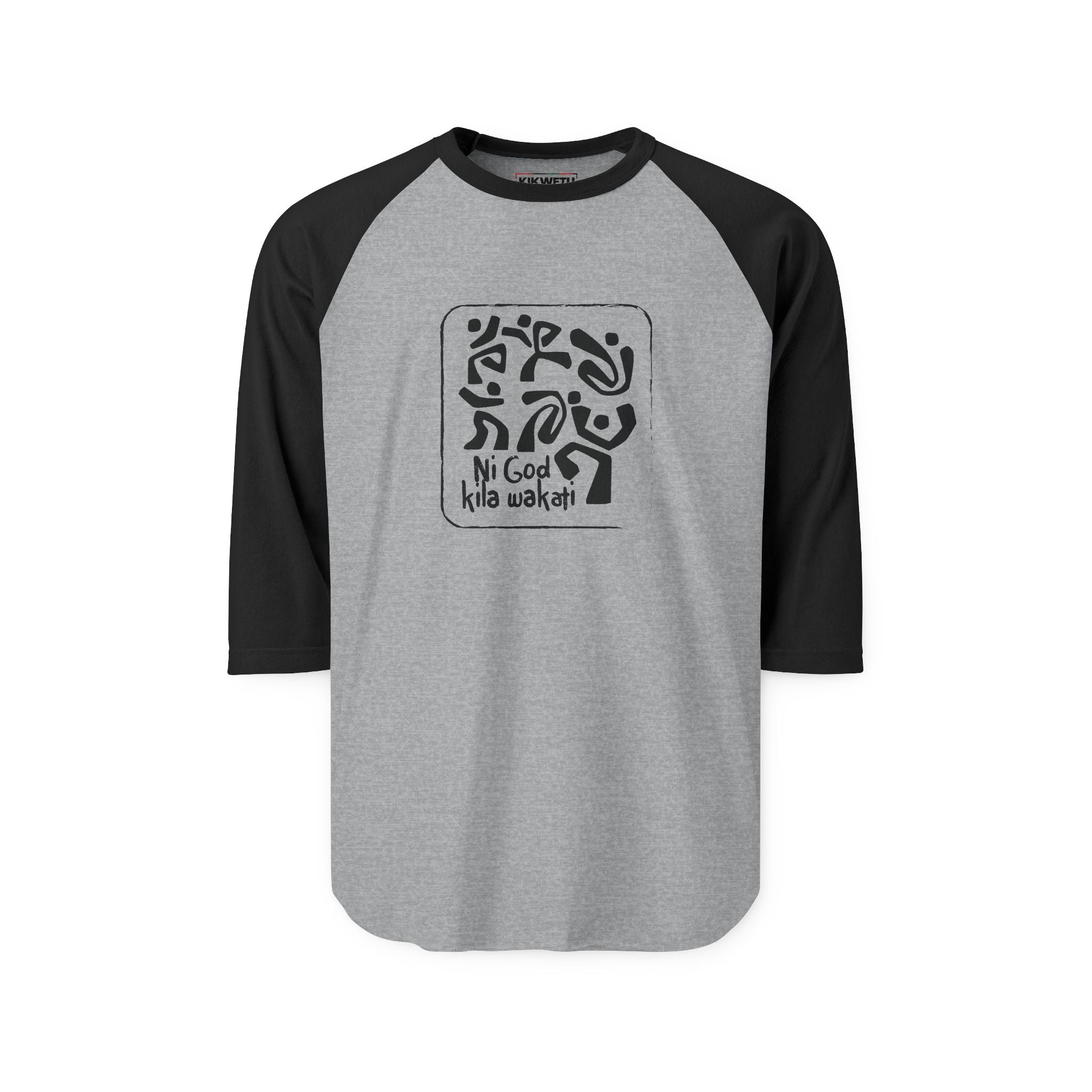 Raglan Shirt — Ni God Kita Wakati Calligraphy Baseball Tee