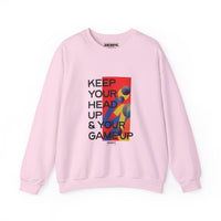 Sweatshirt — "Keep Your Head Up & Your Game Up" Motivational Crewneck
