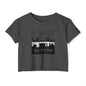 Mchezo Wa Town Crop Top — Black Skyline Festival Tee