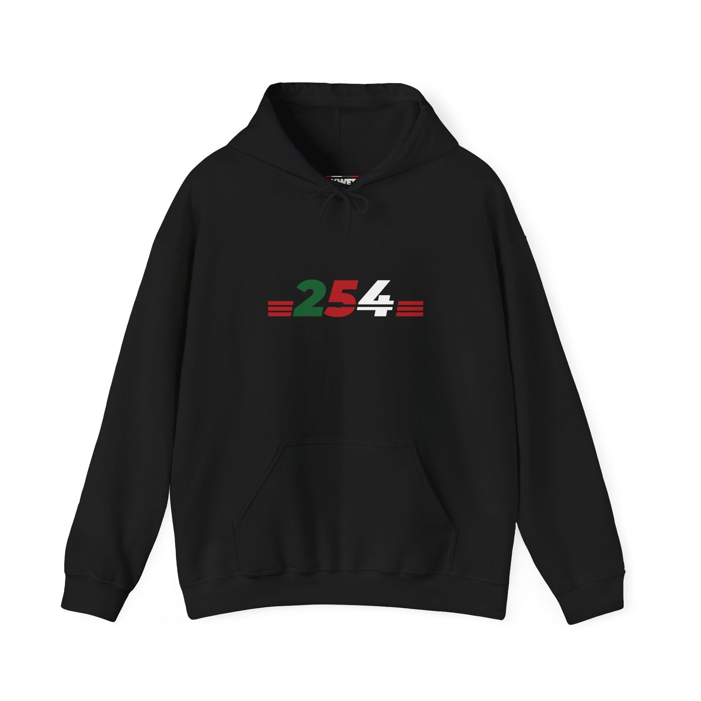 Hoodie - '254' Kenya Flag Stripe Pullover Hoodie