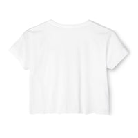 Mindset Crop Top — Vertical Bold Typography Women's Festival Tee