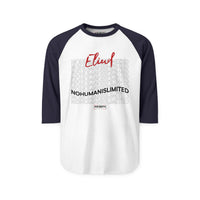 Raglan Shirt — Eliud 'No Human  is Limited ' Graphic Baseball Tee